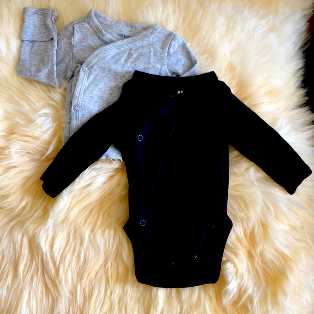 DONATED H&M onesie and Carter’s shirt